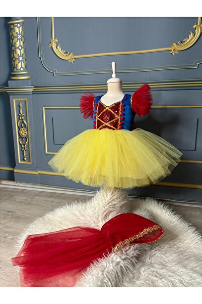 shop Costum mini Albă ca Zăpada pentru copii, rochie și mantie pentru bebeluș...