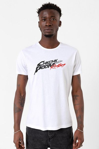 Tshirthane Stray Kids Chk Chk Boom Λευκό ανδρικό μπλουζάκι ποδηλασίας