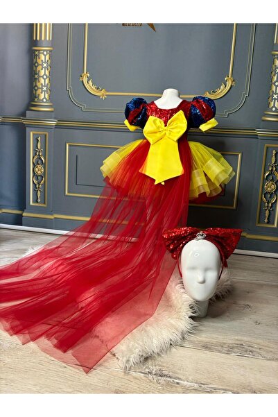 shop Pamuk Prenses Kostümü Parti Doğumgünü Konsept Midi Boy Katkat Tak Çıkar Kuyruklu Saç Aksesuarı Dahil