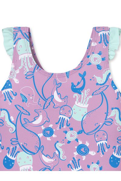 Schiesser Badeanzug Aqua Kids Girl Bade-anzug Schwimmen Bauchweg