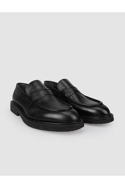 Cabani 100% Genuine Leather Black Men's Classic Shoes