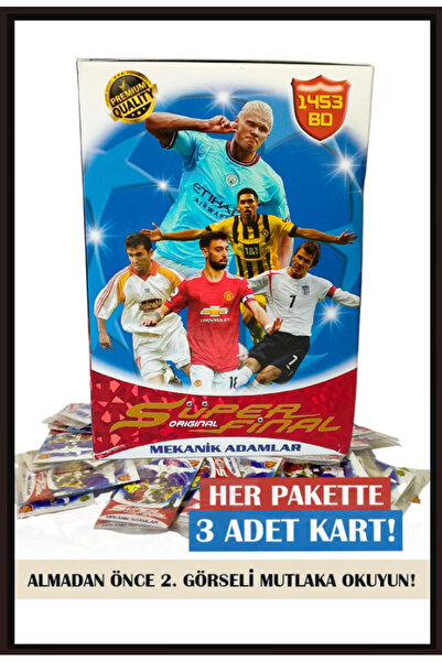 ERTOYS STORE Süper Final Futbolcu Kartları Sporcu Mekanik Adamlar 100 Paket F...