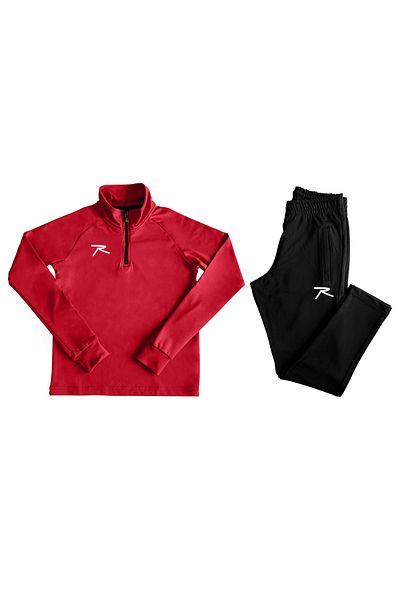 raru Puer Red Children's Tracksuit - Half Zip