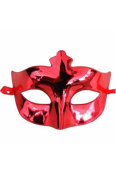 shop Red Color Shiny Prom Mask