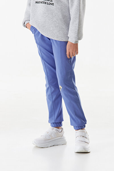 Fulla Moda Elastic Waist Double Pocket Grass Jogger Girl's Sweatpants