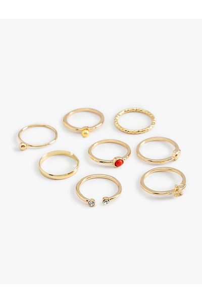Koton Set of 8 Steel Blended Rings