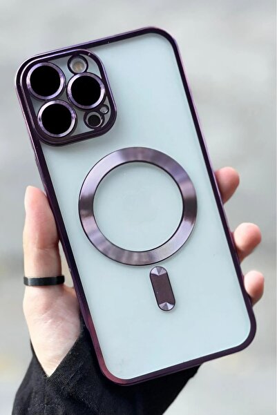 Vip Case iPhone 15 Pro Max Kamera Korumalı Sararmaz Silikon Parlak Magsafe De...