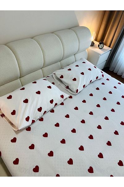 BAHİRA HOME ملاءة مزدوجة - ملاءة مطاطية وغطاء وسادة