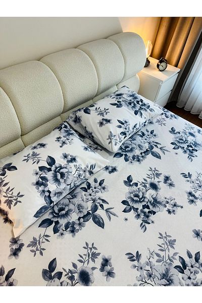 BAHİRA HOME Double - Fitted Sheet with Elastic and Pillow Cover
