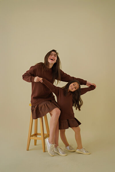 EYLÜL ELİF BUTİK Суичър рокля майка и дъщеря (майка и дете се продават отделно)