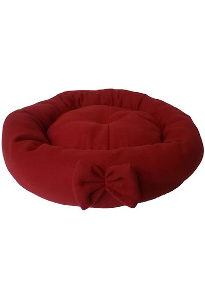 Sdypet Red Polar Bagel Cat Dog Bed
