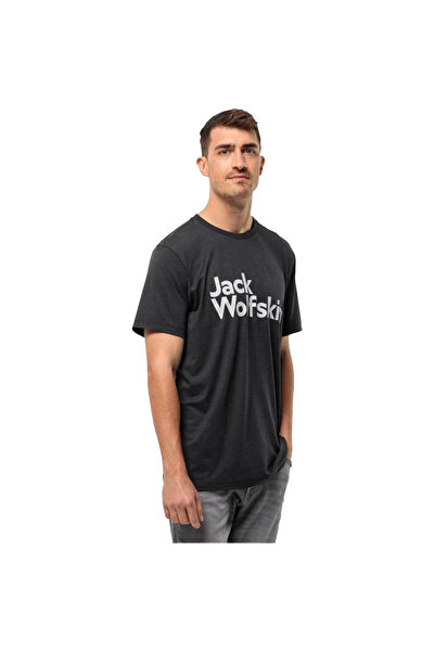 Jack Wolfskin Brand T Erkek Siyah Tişört ERKEK T-SHIRT 1809771TR