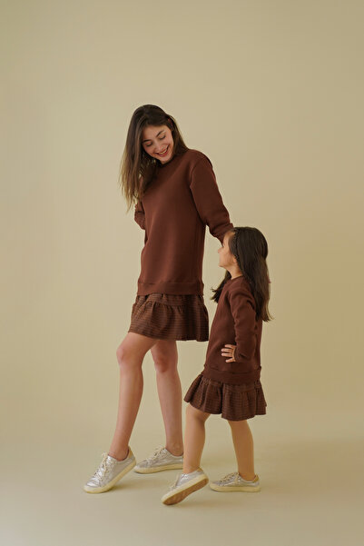 EYLÜL ELİF BUTİK Суичър рокля майка и дъщеря (майка и дете се продават отделно)