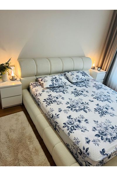 BAHİRA HOME Double - Fitted Sheet with Elastic and Pillow Cover