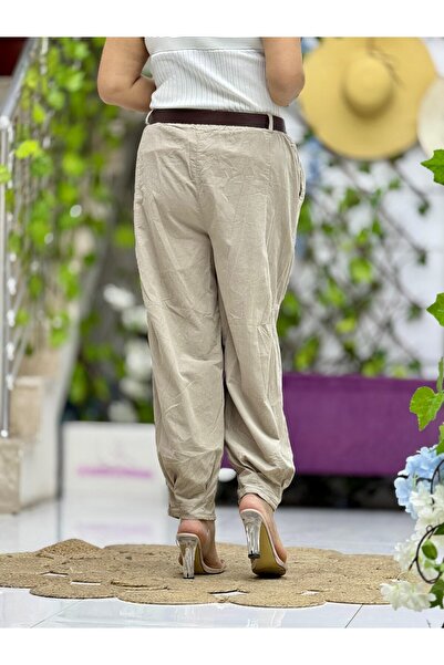 Punta Otantik LS22035 İtalyan Kadife Pantolon Bej
