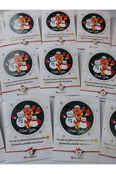 Lilamor 20 Adet Yılbaşı Hediyesi Kardan Adam Bileklik