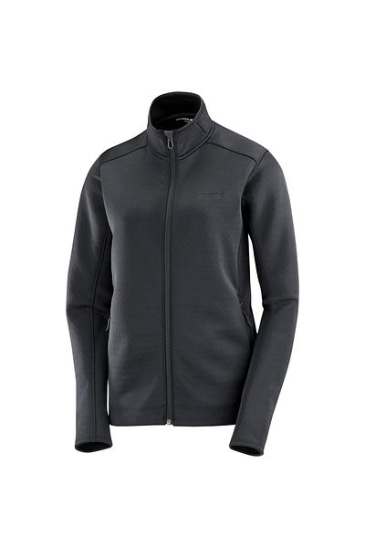 Salomon Sntial Midfleece Fz W - Women &Apos; S Black Fleece, Full Zip Lc 2294000