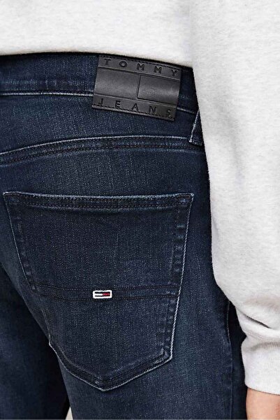 Tommy Hilfiger Erkek Scanton Solmuş İnce Kot Pantolon - Koyu Lacivert