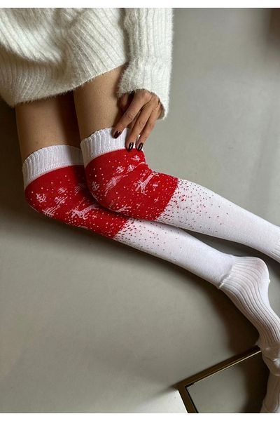 Yonca Butik New Year's Concept Knee-High Socks