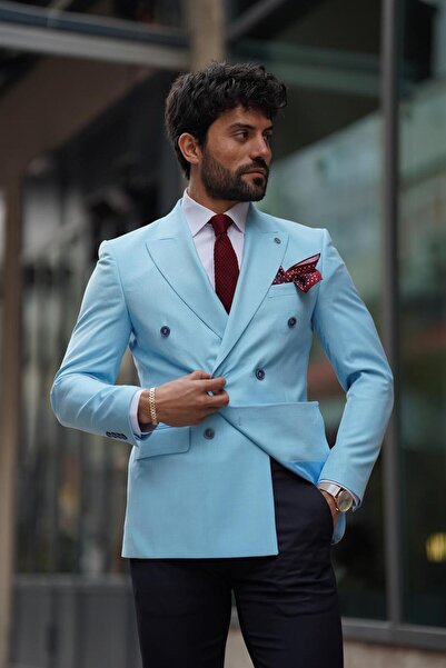 Guild Bern Turquoise Double Breasted Jacket