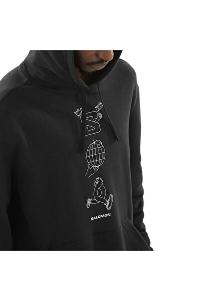 Salomon Worthy Hoodie Men's Black Sweatshirt Men's Sweatshirt Lc2286800
