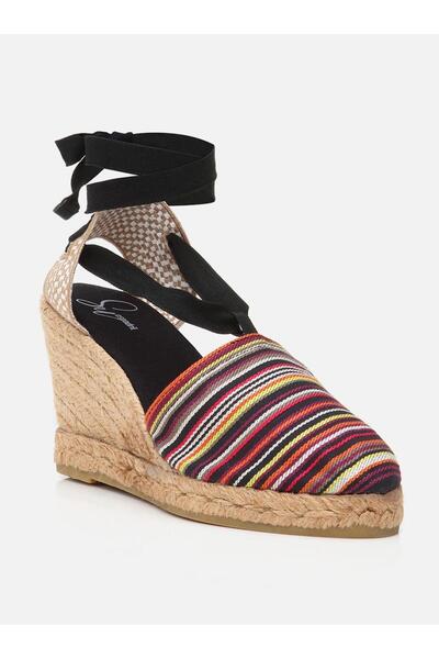 Su Espadril Ruby Siyah Kadın Dolgu Topuklu Espadril