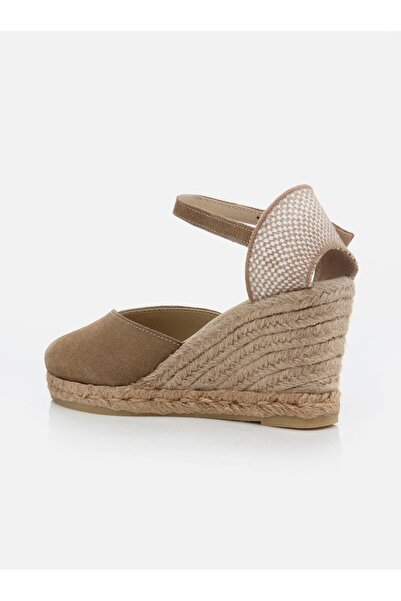 Su Espadril Sayy Koyu Kum Kadın Dolgu Topuklu Espadril