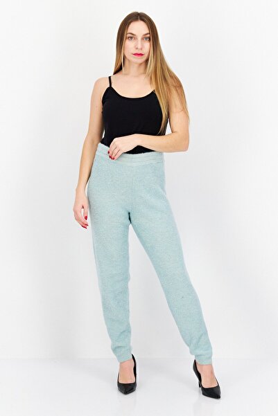 Guess Women Regular Fit High Rise Wide Leg Trouser, Mint Green