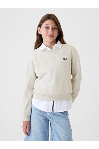 GAP Kız Çocuk Gri Gap Logo Sweatshirt