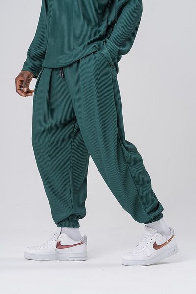 go gang own Πλισέ χαλαρό Shalwar με ραβδωτή μέση και ελαστικό πόδι