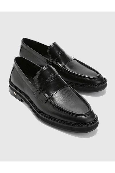 İLVİ Malachi Genuine Analin Leather Men's Black Classic Shoes