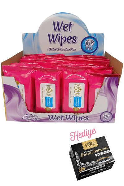 ESVED 36 Unscented Wet Wipes - Ihram Soap Gift