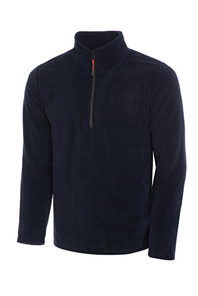 BLUETIFUL Unisex Oversize Μαύρο Πόλα - Άνετη εφαρμογή, Ανθεκτικό στο κρύο, Μισό φερμουάρ