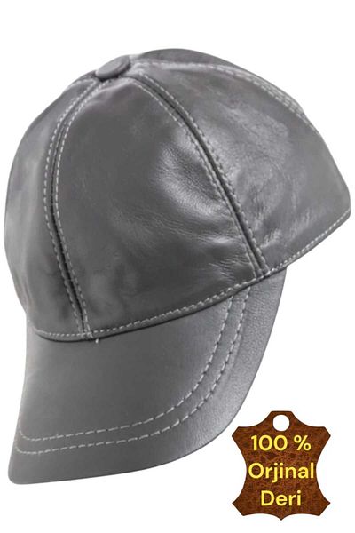Trenderrs Unisex 100% δερμάτινο ρυθμιζόμενο καπέλο μπέιζμπολ στην πλάτη