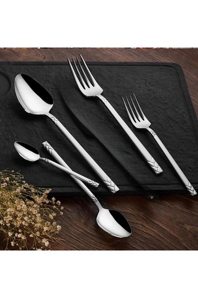SILA 30-Piece 6-Person Almira Plain Fork Spoon Set