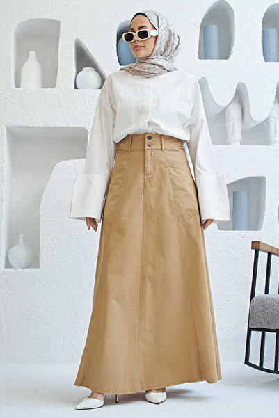 Neways 2195 Model Beige Mevlana Skirt - Piece Painted