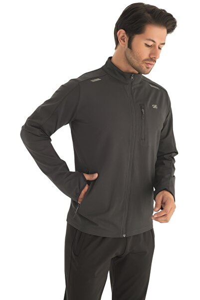 Crozwise Erkek Dalgıç Parmaklıklı Spor Sweat