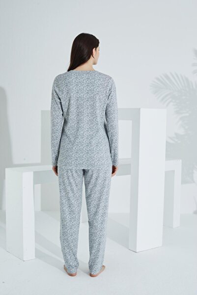 Etoile %100 Pamuk Uzun Kol Kadın Pijama Takımı