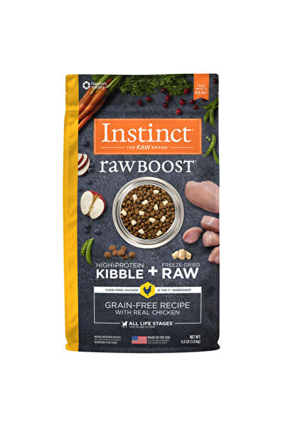 INSTINCT طعام الكلاب الجاف Raw Boost Kibble Chicken - 4 رطل