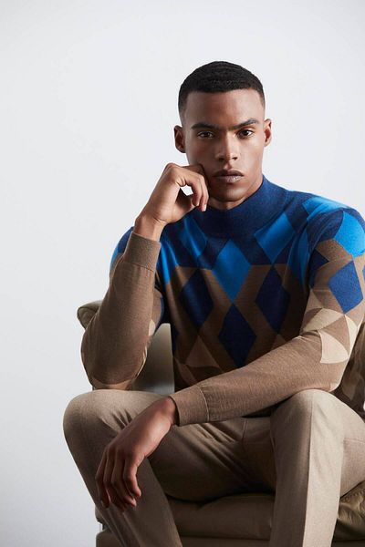 Hemington Turtleneck Merino Wool Tobacco Color Sweater