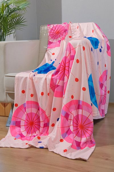 Caymoon Printed Fleece Single Blanket 130X170 (in Home, Picnic, Car)