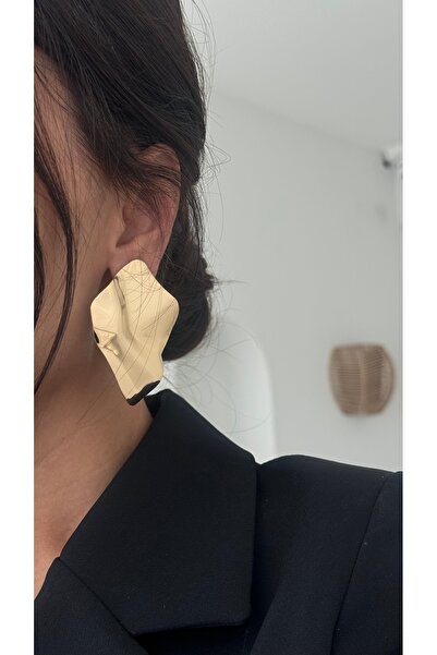 Vi store Çelik Eğimli Plaka Küpe