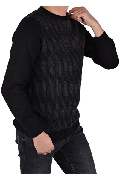 Brango BRG-21174 BİSİKLET YAKA DESENLİ KAZAK