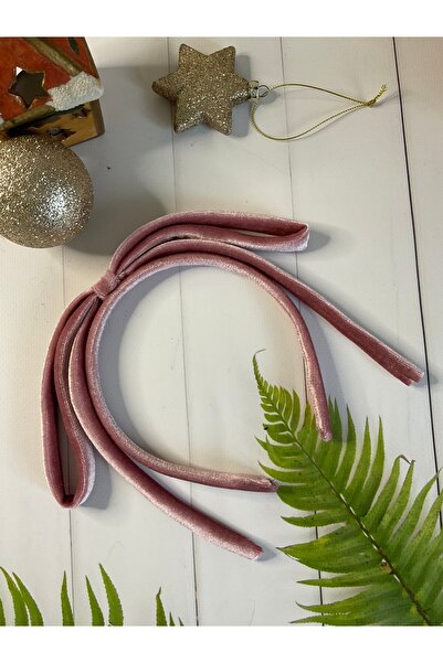 MADE BY PERİ Taç.Gül kurusu,ipek kadife,ince uzun kuyruk ve fiyonklu.