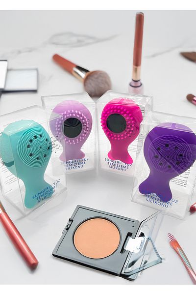 Artikel Colorful Facial Makeup Removal, Face Washing Massage Brush, Manual Silicone Brush 1 Piece