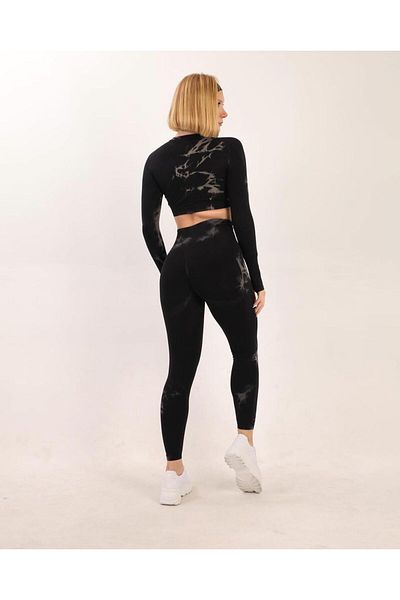 Style vibe Seamless Tie-Dye Suit Long Arm Drawstring
