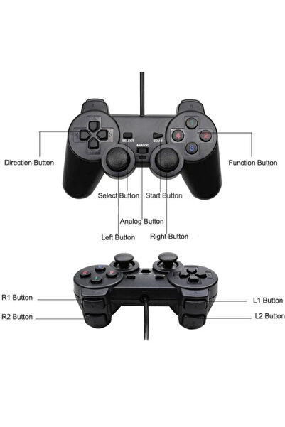 Maybax Oyun Kolu Pc Laptop Ps3 Uyumlu Usb 2.0 135cm Kablo Çift Analog Stick