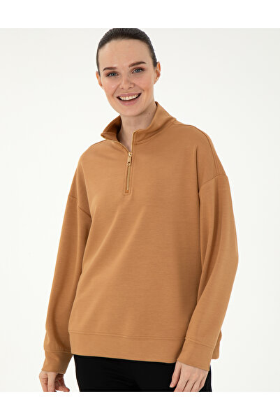 Pierre Cardin Camel Regular Fit Modal Kumaş Sweatshirt 50308116-VR015