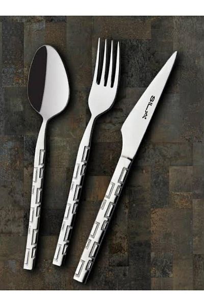 SILA 36 Pcs 6 Person Truva Simple Fork Spoon Blade Set