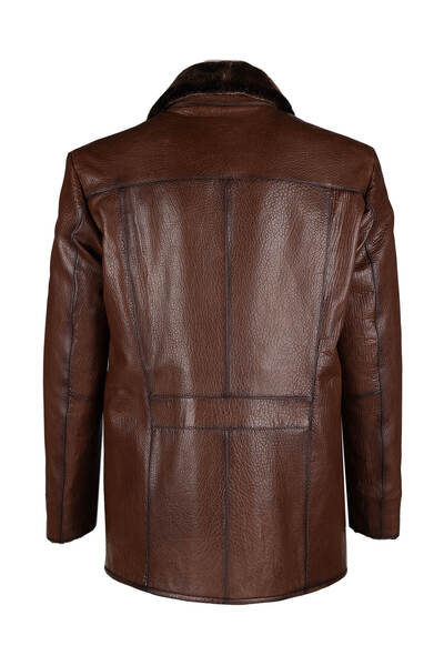 Tamer Tanca Erkek Hakiki Deri Kahverengi Deri Mont